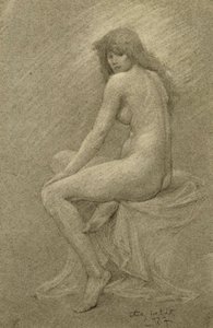 Tutkimus Lilithiä varten, noin 1900 (liitu paperille).