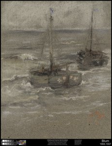 Kalastusveneet ankkurissa, 1884 tekijältä Robert Frederick Blum