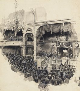 Japanin parlamentin avauskohtaus, 1890 tekijältä Robert Frederick Blum