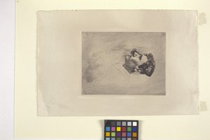 Retrato de perfil de um homem (gravura) finlandesa tekijältä Robert Frederick Blum