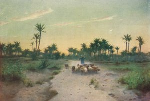 Goshenin maassa - Ilta, c1880, 1904 tekijältä Robert George Talbot Kelly