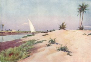 Ismailian kanavalla, lähellä Tel-El-Kebiriä, c1880, 1904 tekijältä Robert George Talbot Kelly