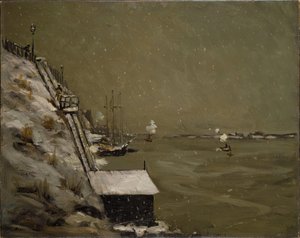 East River Embankment, talvi, 1900.