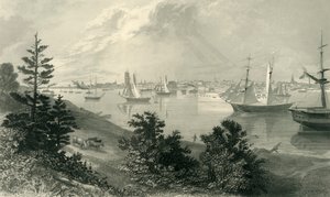 "Detroitin kaupunki Kanadan rannalta", 1872.