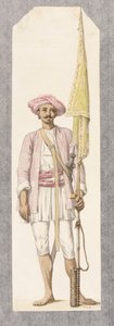 Tipoo Sultanin (1750-99) rakettimies, noin 1793-4 (wc paperille). tekijältä Robert Hone