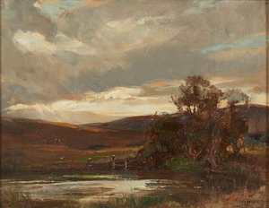 Evening On the Swire Road, Ettrick Bridge (öljy kankaalle)