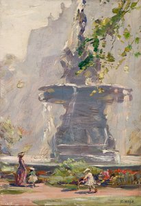 The Fountain, Princes Street Gardens, Edinburgh (öljy aluksella)
