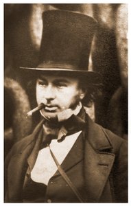 Isambard Kingdom Brunelin muotokuva SS Great Eastern -aluksen vesillelaskuketjujen luona, 1857. tekijältä Robert Howlett