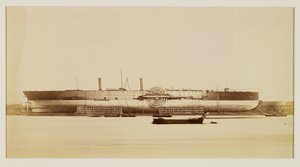 The Great Eastern, 17. marraskuuta 1857 (valkopainatus märkäkollodionnegatiivista) tekijältä Robert Howlett