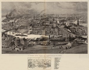 Lintuperspektiivistä Newcastle-on-Tynestä