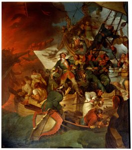 "Azovin valtaus 18. toukokuuta 1696", 1700-luvun lopulla tai 1800-luvulla tekijältä Robert Ker Porter