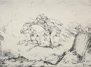 Polyautografian näytteet: ratsuväen panos, 1803.