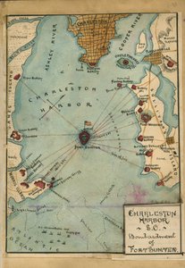 Charleston Harbor S.C. Fort Sumterin pommitus. LOC gvhs01.vhs00058