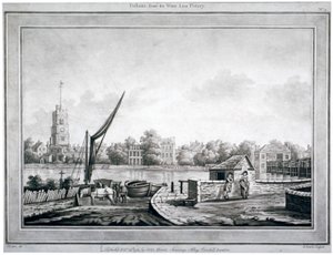 Näkymä Fulhamiin White Lion Innistä, Putney, Lontoo, 1783