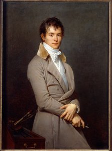 Taidemaalari Pierre Narcissen (Pierre-Narcisse) Guerinin (1774-1833) muotokuva Robert Lefevren (1755-1830) maalaus 1800-luvulta Aurinko: 1,09x0,8 m - Orleans Musee des beaux Arts tekijältä Robert Lefevre