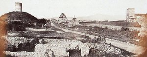 Näkymä Via Appia Anticalle (s/w valokuva)