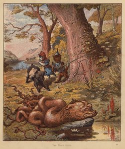 Kissanpentujen pyhiinvaeltajat: Madon laiskuri (väri litho) tekijältä Robert Michael Ballantyne