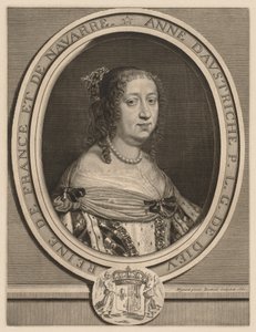 Anna Itävallan, Ranskan kuningatar, 1660. tekijältä Robert Nanteuil