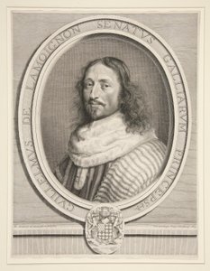 Guillaume de Lamoignon, Pariisin parlamentin ensimmäinen puhemies (Pariisin parlamentin ensimmäinen puheenjohtaja) tekijältä Robert Nanteuil