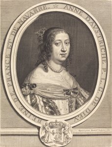 Anna Itävallasta, Ranskan ja Navarran kuningatar tekijältä Robert Nanteuil after Pierre Mignard I