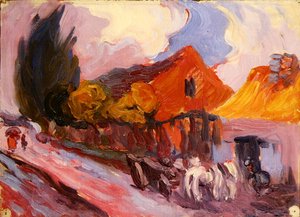 Polish Smithy (öljy kankaalle) tekijältä Robert Polhill Bevan