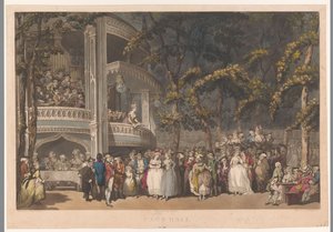Vauxhall Gardens Lontoossa Vauxhall (otsikko esineessä) tekijältä Robert Pollard (I)