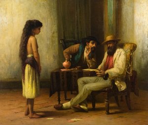 The Quadroon Girl, n. 1855-1873 (öljy kankaalle) tekijältä Robert RSA Gavin