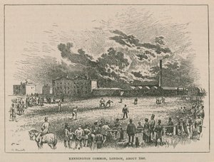 Kennington common, Lontoo, noin 1840 tekijältä Robert Randoll