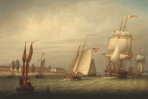 Bostonin satama, 1843.