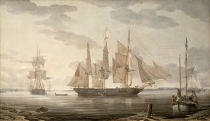 Laivat satamassa, 1805