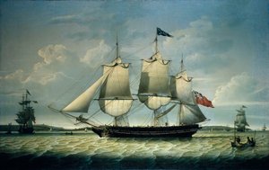 Ann" Birkenheadin edustalla, noin 1810 (öljy kankaalle). tekijältä Robert Salmon