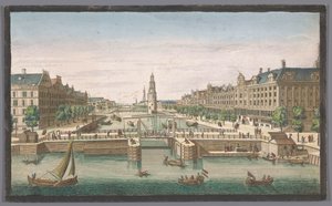 Näkymä Amsterdamin Oudeschaneille IJ:stä nähtynä Amsterdamin näkymä vanhalta vallilta (otsikko esineessä) Hollanti (sarjan nimi) tekijältä Robert Sayer