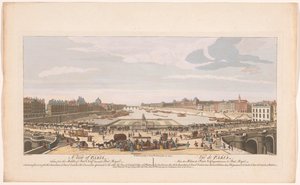 Näkymä Pont Neufille Seine-joen yli Pariisissa, kohti Pont Royalia Näkymä Pariisista otettuna Pont Neufin keskeltä kohti Pont Royalia (...) (otsikko esineessä) Paris (sarjan nimi) tekijältä Robert Sayer