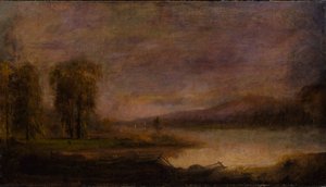 Maisema järven kanssa, 1864. tekijältä Robert Seldon Duncanson