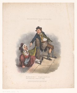 Sarjakuva humalassa miehen ja naisen kanssa Valikoima Seymourilta. ei. 2 (otsikko objektissa) tekijältä Robert Seymour (attributed to)