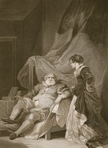 Henry 8th ja Catherine Parr, kaiverrus George Noble, kuvitus David Humen Englannin historiasta, pub. R. Bowyer, Lontoo, 1812 tekijältä Robert Smirke