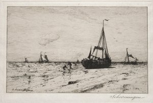 Scheveningen (etsaus) tekijältä Robert Swain Gifford