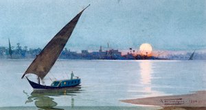"Eastern Lake, Egypti", 1892 tekijältä Robert Talbot Kelly