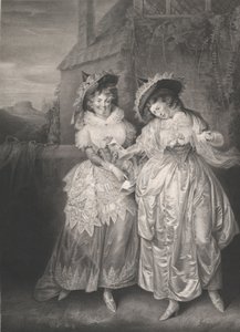 Rouva Ford ja rouva Page Shakespeare, Windsorin iloiset vaimot, näytös 2, kohtaus 1, 1793.
