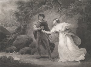 Pisanio ja Imogen Shakespeare, Cymbeline, näytös 3, kohtaus 4..., julkaistu ensimmäisen kerran 1801, julkaistu uudelleen 1852.