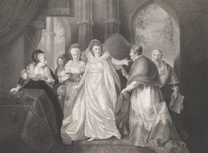 Kuningatar Catherine, kardinaali Wolsey ja kardinaali Campeius Sha..., julkaistu ensimmäisen kerran 1796, julkaistu uudelleen 1852.