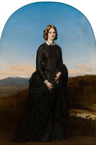 Muotokuva kunnia. Selina Weld Forester, varakreivitär Newport ja myöhemmin Bradfordin kreivitär (1819-1894), n. 1840-70 (öljy norsunluulle) tekijältä Robert Thorburn
