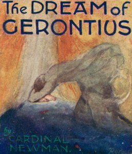 Kuvitus Cardinal Newmanin teokselle The Dream Of Gerontius (värilitho)