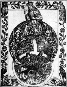 Kirkon hierarkia, Elias Ashmolen teoksesta Theatrum Chemicum Britannicum, 1652