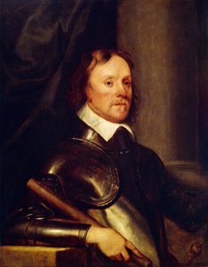 Oliver Cromwellin (1599-1658) muotokuva. Robert Walkerin (1599-1658) maalaus, öljy puulle