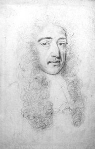 Kaarle II:n muotokuva (1630-85) (lyijykynä pergamentille) tekijältä Robert White