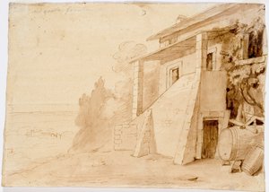 Maisema, Grottaferrata tekijältä Robert Wilhelm Ekman