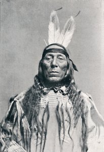 Sioux-intiaanien koko kasvokuva, 1912