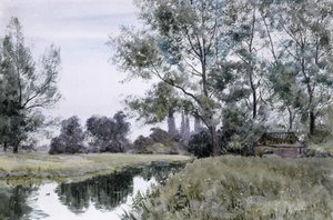 Lesser Stourin varrella, Itä-Kent (akvarelli) tekijältä Robert Winchester Fraser