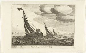 Damlooperit Damloopers groot about 16 Last / Damloopers de 16 Tonneaux (otsikko esineessä) Hollandse scheepstypen, 1627 (sarjan nimi) Eri alukset Don ton se sert dans les United Provinces / Icons of Various Dutch Ships, joiden käyttö on enimmäkseen